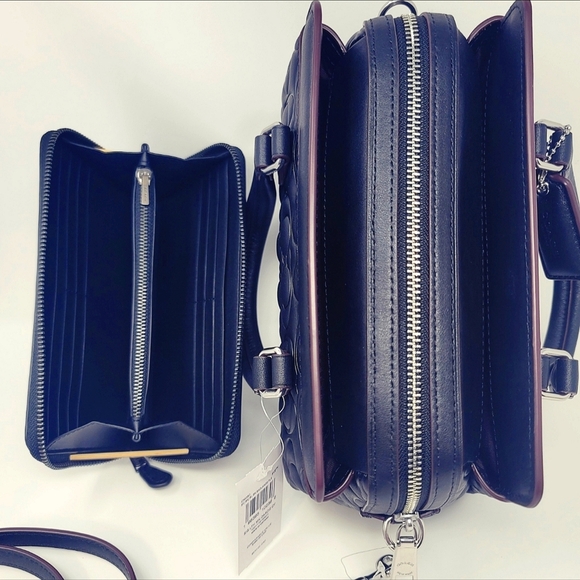 COACH NWT Purse Bag Satchel Crossby RARE Embossed Debossed LEATHER - Picture 4 of 14